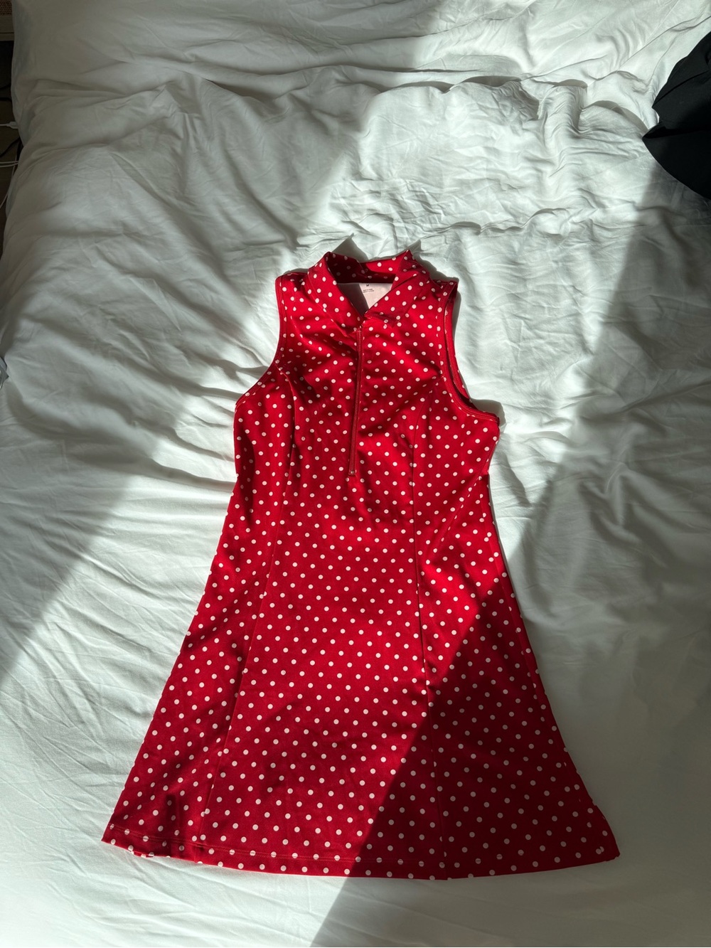 Reformation Red Polka Dot Sleeveless Mini Dress